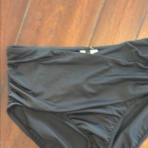 Black High-Waisted Swim Bottoms nwt med